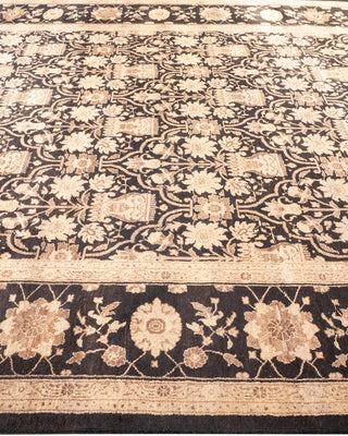 Traditional Hand Knotted Black Area Rug 8' 1" x 9' 10"