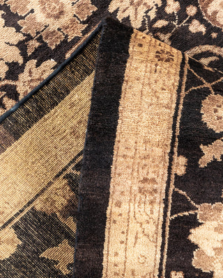 Traditional Hand Knotted Black Area Rug 8' 1" x 9' 10"