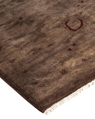 Contemporary Hand Knotted  Brown Area Rug 8' 3" x 9' 10"