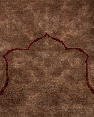 Contemporary Hand Knotted  Brown Area Rug 8' 3" x 9' 10"