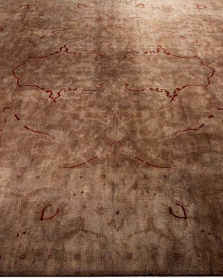 Contemporary Hand Knotted  Brown Area Rug 8' 3" x 9' 10"