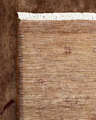 Contemporary Hand Knotted  Brown Area Rug 8' 3" x 9' 10"