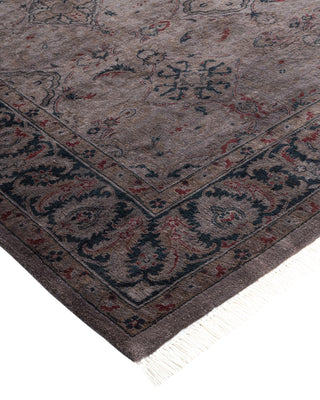 Modern Overdyed Hand Knotted Wool Gray Area Rug 4' 4" x 6' 1"