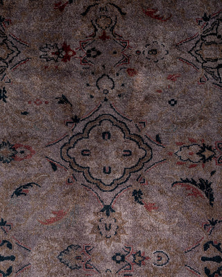 Contemporary Hand Knotted Overdyed Gray Area Rug 4' 4" x 6' 1"