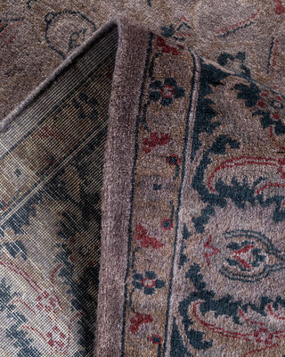 Contemporary Hand Knotted Overdyed Gray Area Rug 4' 4" x 6' 1"