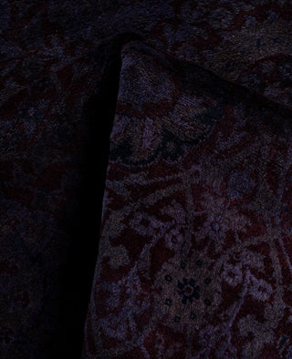Contemporary Overdyed Wool Hand Knotted Red Area Rug 4' 1" x 6' 3"