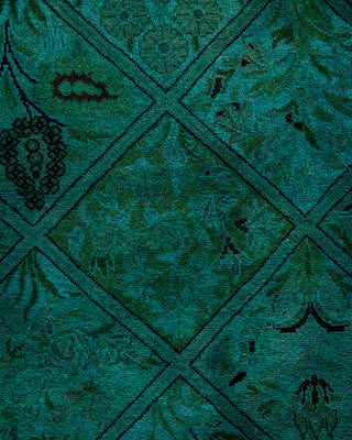 Contemporary Hand-Knotted Overdyed Blue Area Rug 3' 1" x 5' 6"