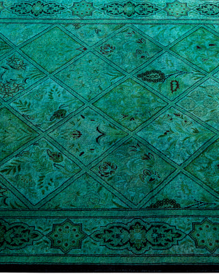Contemporary Hand-Knotted Overdyed Blue Area Rug 3' 1" x 5' 6"