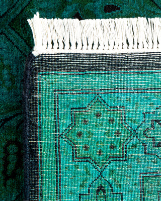 Contemporary Hand-Knotted Overdyed Blue Area Rug 3' 1" x 5' 6"