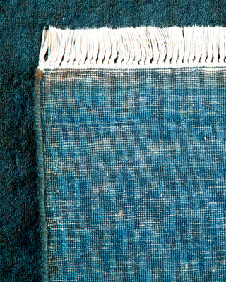 Contemporary Hand-Knotted Overdyed Blue Area Rug 3' 2" x 5' 1"
