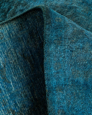 Contemporary Hand-Knotted Overdyed Blue Area Rug 3' 2" x 5' 1"
