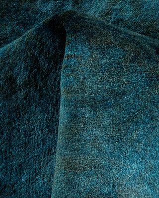 Contemporary Hand-Knotted Overdyed Blue Area Rug 3' 2" x 5' 1"