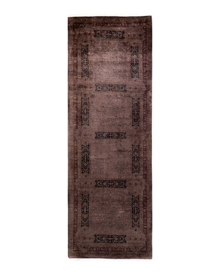 Contemporary Fine Vibrance Brown Wool Area Rug 3' 0" x 8' 10"