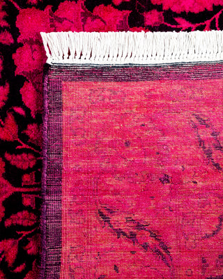Contemporary Hand Knotted Overdyed Pink Runner 3' 1" x 11' 0"