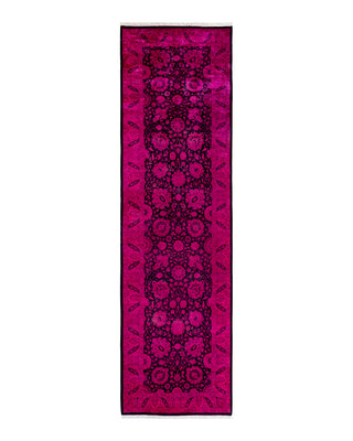 Contemporary Fine Vibrance Pink Wool Area Rug 3' 1" x 11' 0"