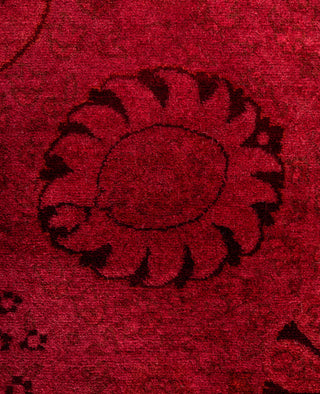 Overdyed Hand-Knotted Wool Modern-Contemporary Pink Runner 3' 0" x 9' 4"