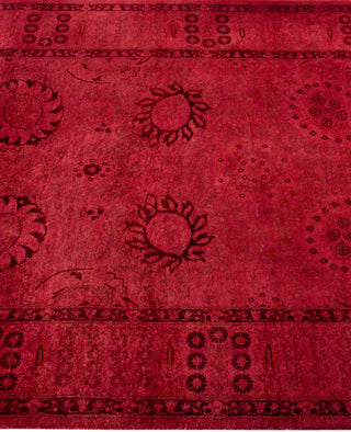 Overdyed Hand-Knotted Wool Modern-Contemporary Pink Runner 3' 0" x 9' 4"