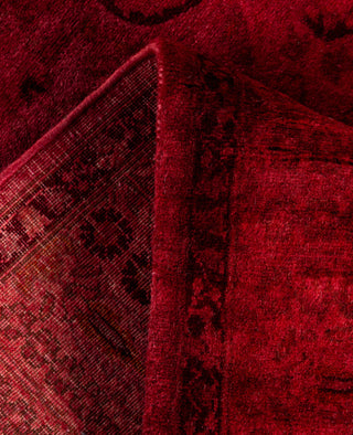 Overdyed Hand-Knotted Wool Modern-Contemporary Pink Runner 3' 0" x 9' 4"