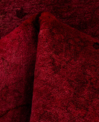 Overdyed Hand-Knotted Wool Modern-Contemporary Pink Runner 3' 0" x 9' 4"