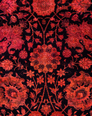 Contemporary Hand-Knotted Overdyed Pink Runner 3' 1" x 8' 3"