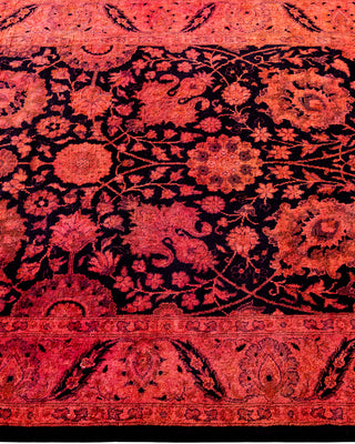 Contemporary Hand-Knotted Overdyed Pink Runner 3' 1" x 8' 3"