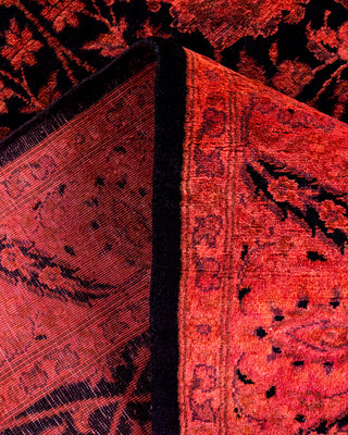 Contemporary Hand-Knotted Overdyed Pink Runner 3' 1" x 8' 3"