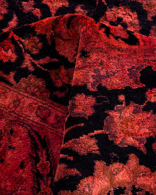 Contemporary Hand-Knotted Overdyed Pink Runner 3' 1" x 8' 3"
