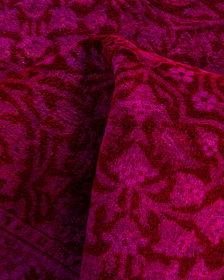 Fine Vibrance, One-of-a-Kind Hand-Knotted Runner Rug  - Pink, 2' 7" x 12' 6"