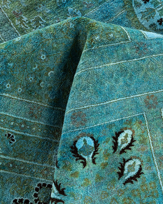 Overdyed Hand-Knotted Blue Area Rug 10' 1" x 19' 6"