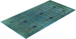 Overdyed Hand-Knotted Blue Area Rug 10' 1" x 19' 6"