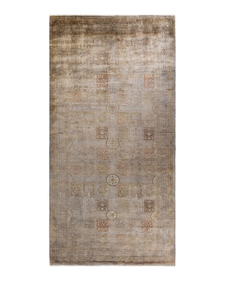 Contemporary Fine Vibrance Gray Wool Area Rug 6' 2" x 12' 4"