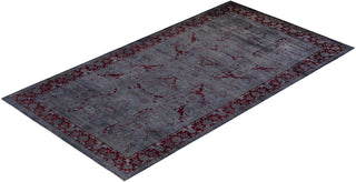 Modern Overdyed Hand Knotted Wool Gray Area Rug 6' 1" x 11' 2"