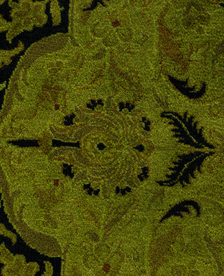 Contemporary Overdyed Wool Hand Knotted Green Area Rug 10' 2" x 13' 7"