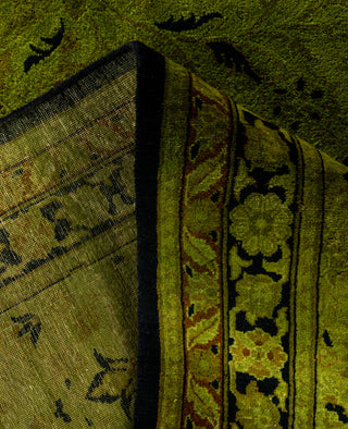 Contemporary Overdyed Wool Hand Knotted Green Area Rug 10' 2" x 13' 7"