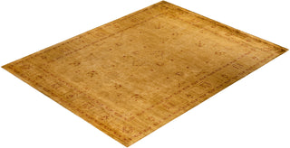 Contemporary Hand Knotted Overdyed Yellow Area Rug 9' 4" x 11' 10"