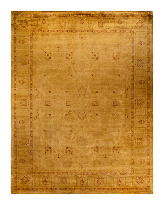 Contemporary Fine Vibrance Brown Wool Area Rug 9' 4" x 11' 10"