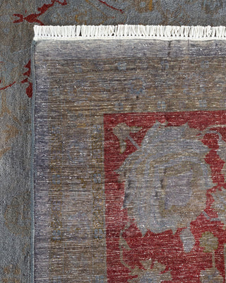 Contemporary Fine Vibrance Gray Wool Area Rug - 9' 1" x 12' 7"