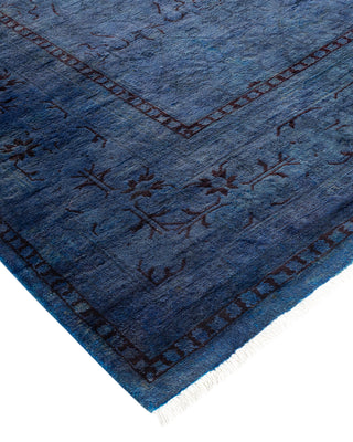 Modern Overdyed Hand Knotted Wool Purple Area Rug 5' 2" x 7' 8"