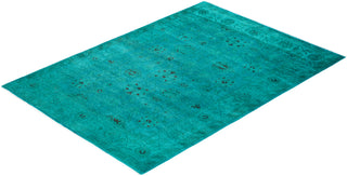 Fine Vibrance, One-of-a-Kind Hand-Knotted Area Rug  - Blue, 4' 1" x 6' 1"