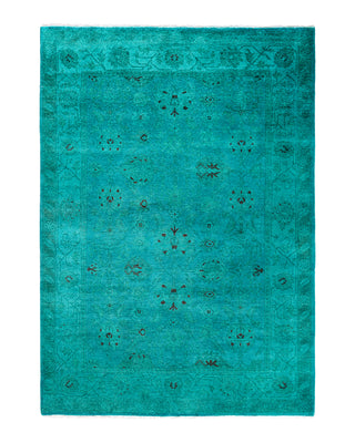 Fine Vibrance, One-of-a-Kind Hand-Knotted Area Rug  - Blue, 4' 1" x 6' 1"