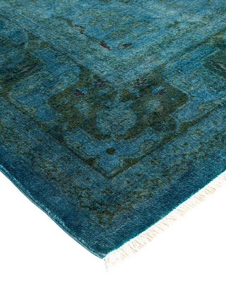 Vibrance, One-of-a-Kind Hand-Knotted Area Rug - Blue, 7' 10" x 9' 10" - Solo Rugs