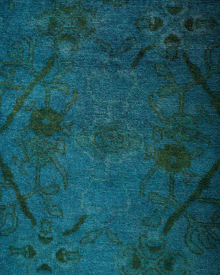 Vibrance, One-of-a-Kind Hand-Knotted Area Rug - Blue, 7' 10" x 9' 10" - Solo Rugs