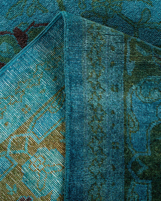 Vibrance, One-of-a-Kind Hand-Knotted Area Rug - Blue, 7' 10" x 9' 10" - Solo Rugs