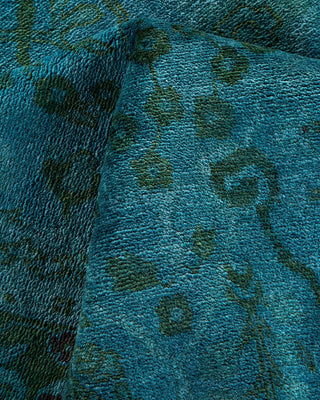 Vibrance, One-of-a-Kind Hand-Knotted Area Rug - Blue, 7' 10" x 9' 10" - Solo Rugs