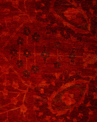 Overdyed Hand-Knotted Red Area Rug 11' 10" x 17' 10"