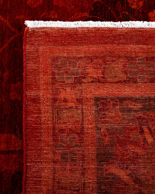 Overdyed Hand-Knotted Red Area Rug 11' 10" x 17' 10"