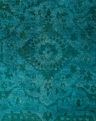 Overdyed Hand-Knotted Blue Area Rug 6' 1" x 9' 1"
