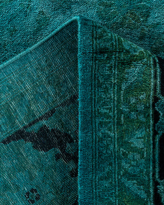 Overdyed Hand-Knotted Blue Area Rug 6' 1" x 9' 1"