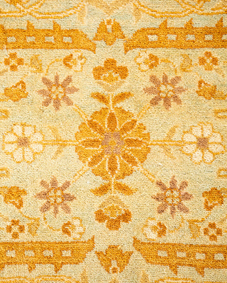 Traditional Hand Knotted Yellow Area Rug 4' 3" x 6' 4"