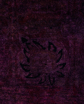 Contemporary Overdyed Wool Hand Knotted Purple Area Rug 4' 1" x 5' 9"